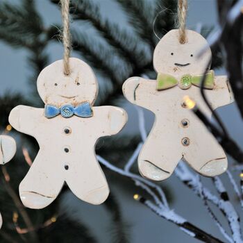 Gingerbread Man Christmas Tree Decoration, 5 of 6