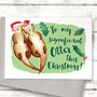 Funny Significant Otter Christmas Card, thumbnail 1 of 5