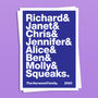 Personalised Family Names Typographical Print, thumbnail 4 of 5
