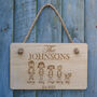 Family Member Personalised Engraved Hanging Plaque Sign, thumbnail 1 of 9