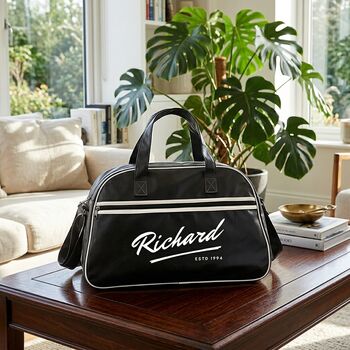 Personalised Vintage Bowling Bag, 5 of 5