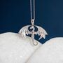 Sterling Silver Flying Dragon Necklace, thumbnail 2 of 10