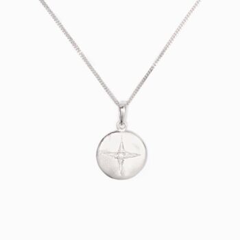 Reversible Gemini Horoscope Sterling Silver Necklace, 2 of 3