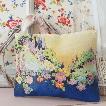 Cottage Garden With Flowers Illustration Fabric Gift, 3 of 6