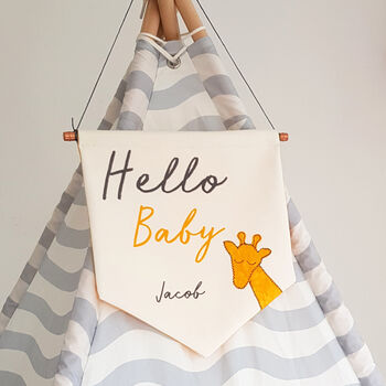 Personalised New Baby Embroidered Wall Hanging, 9 of 10