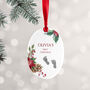 Personalised Baby's First Christmas Oval Ornament, thumbnail 1 of 5