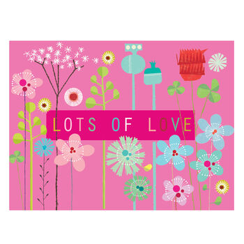 Mini Floral Lots Of Love Card, 2 of 5