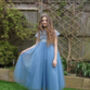 Grace ~ Blue Flower Girl Or Party Dress, thumbnail 3 of 3