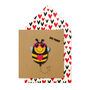 Handmade Bee Mine Valentines Personalised Greeting Card, thumbnail 1 of 4