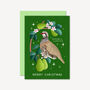 Christmas Card With Partridge In A Pear Tree Illustration, thumbnail 2 of 3