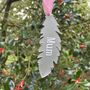 Personalised Feather Memorial Christmas Decoration, thumbnail 2 of 4