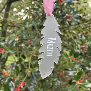 Personalised Feather Memorial Christmas Decoration, 2 of 4