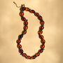Chunky Amber And Blue Gemstone Bead Necklace, thumbnail 1 of 4