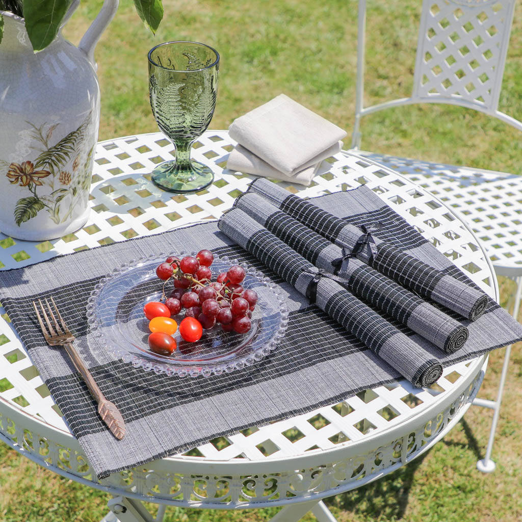 Contemporary Black Bamboo Placemats By Dibor