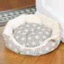 Luxury Grey Scalloped Pet Bed, thumbnail 4 of 5