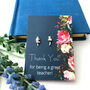 Thank You Teacher Lavender And Poppy Seed Head Earrings, thumbnail 6 of 10