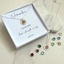 Sterling Silver Halo Birthstone Necklace, thumbnail 1 of 5