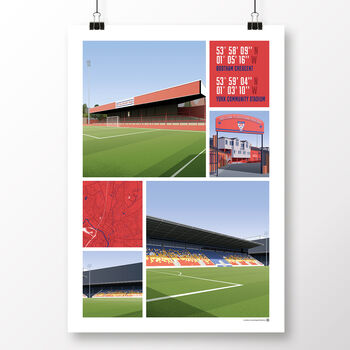 York City Views Bootham Crescent And York Stadium Print, 2 of 7