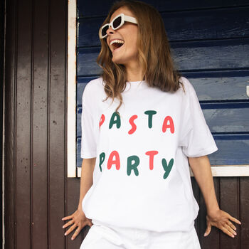 Pasta Party Women’s Slogan T Shirt, 2 of 3