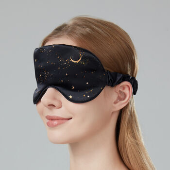 Mulberry Silk Sleep Mask Gift Box Star And Moon Luxury, 3 of 6