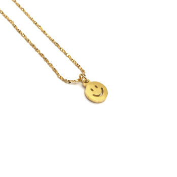 Mini Smile Skinny Chain Necklace, 3 of 4