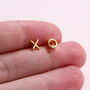 Sterling Silver Kiss And Hug Ear Studs, thumbnail 3 of 8