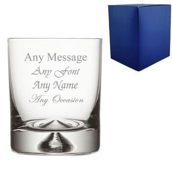 Personalised Dimple Base Whisky Tumbler Glass, 3 of 4