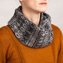 Grey Knitted Snood Inspired By Nature Unisex, thumbnail 2 of 12