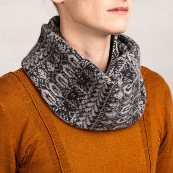 Grey Knitted Snood Inspired By Nature Unisex, 2 of 12