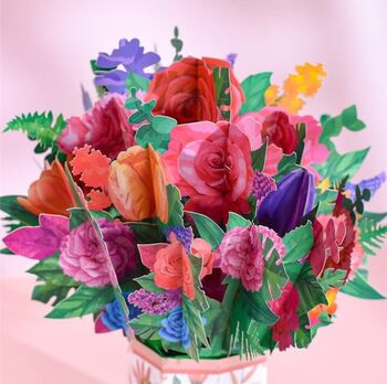 Pop Up 3D Card Floral Bouquet, 4 of 4