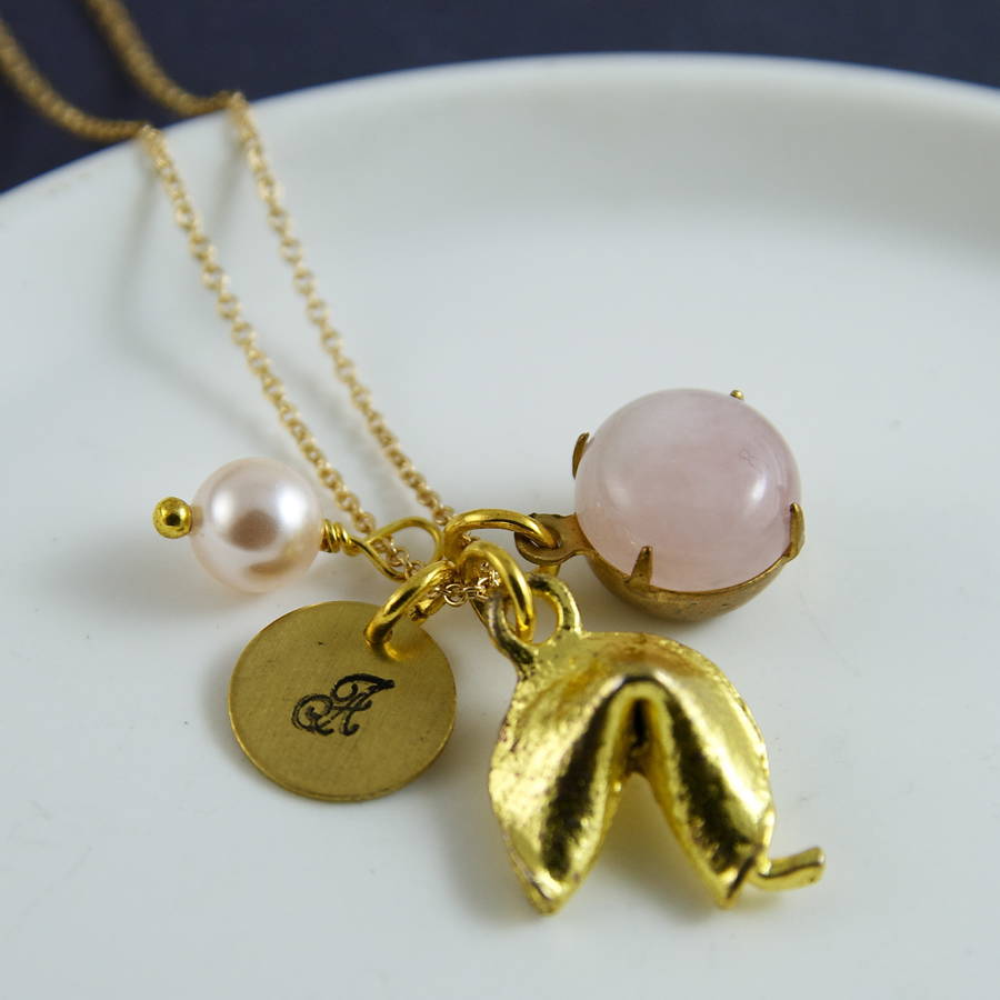 Personalised Fortune Cookie Charm Necklace By Penny Masquerade