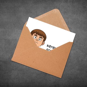 Funny Meme Birthday Card, Bacon Kid Parody, 2 of 7