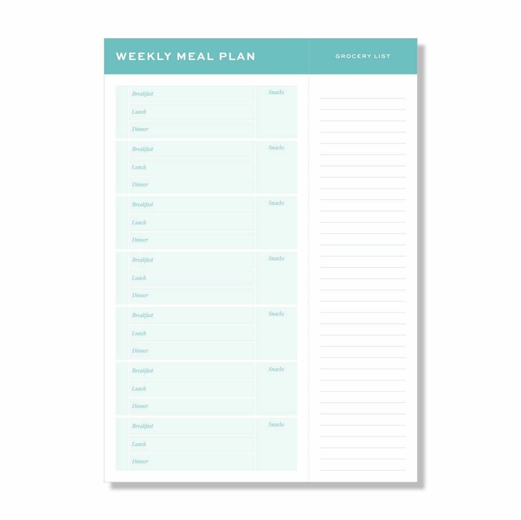Meal Planning Notepad By Ponderlily