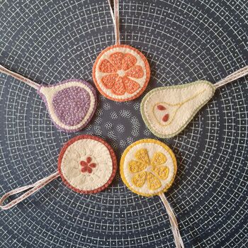 Embroidered Fruit Felt Craft Kit, 3 of 3