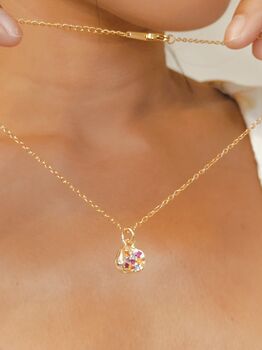 Mixed Color Pomegranate Pendant Necklace, 6 of 7