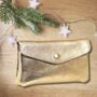 Real Leather Stunning Purse Blue Metallic Christmas Gift, thumbnail 6 of 8