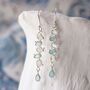 Rainbow Moonstone And Aqua Chalcedony Drop Earrings, thumbnail 1 of 5