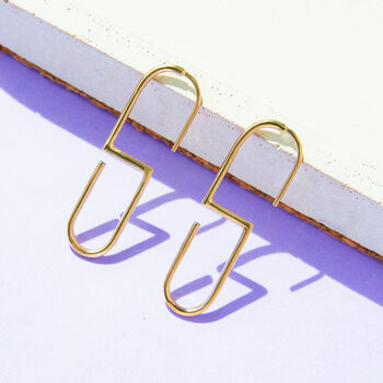 Minimalist S Drop Sterling Silver Modern Earrings, 4 of 7