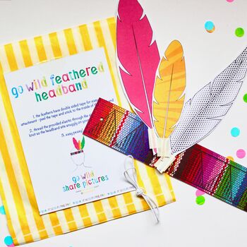Kids Feathered Sustainable Paper Headband Craft Pack, 2 of 3