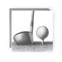 Golden Golf: Putt And Ball Greeting Card, thumbnail 1 of 4