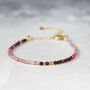 Skinny Ruby Bracelet In Gold Or Silver, thumbnail 6 of 12