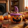 Handmade Felt Jack O Pumpkin Decoration, thumbnail 3 of 3