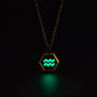 Aquarius Zodiac Glowing Pendant Necklace With Uv Keyring Torch, thumbnail 5 of 12