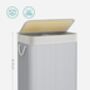100 L Two Sections Clothes Hamper Laundry Basket, thumbnail 2 of 8