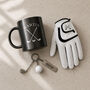 Personalised Golf Gift Set Engraved Mug + Golf Glove + Club Keyring, thumbnail 1 of 5