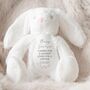 Personalised Baby Loss Teddy Rabbit White, thumbnail 3 of 3