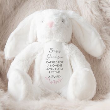 Personalised Baby Loss Teddy Rabbit White, 3 of 3