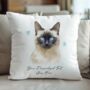 Personalised Balinese Cat Love Hearts Cushion Cover, thumbnail 1 of 2