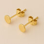 Mini Gold Plated Sterling Silver Disc Stud Earrings, thumbnail 1 of 5