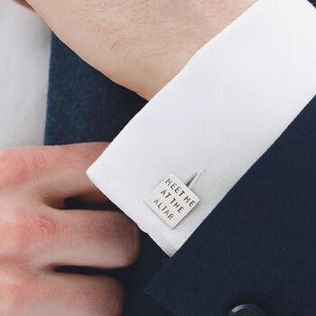 Handmade Sterling Silver Personalised Cufflinks, 5 of 12